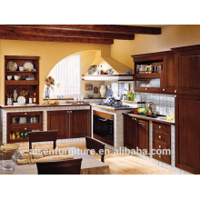 Armario de cocina de madera de abedul color marrón claro de alta calidad
